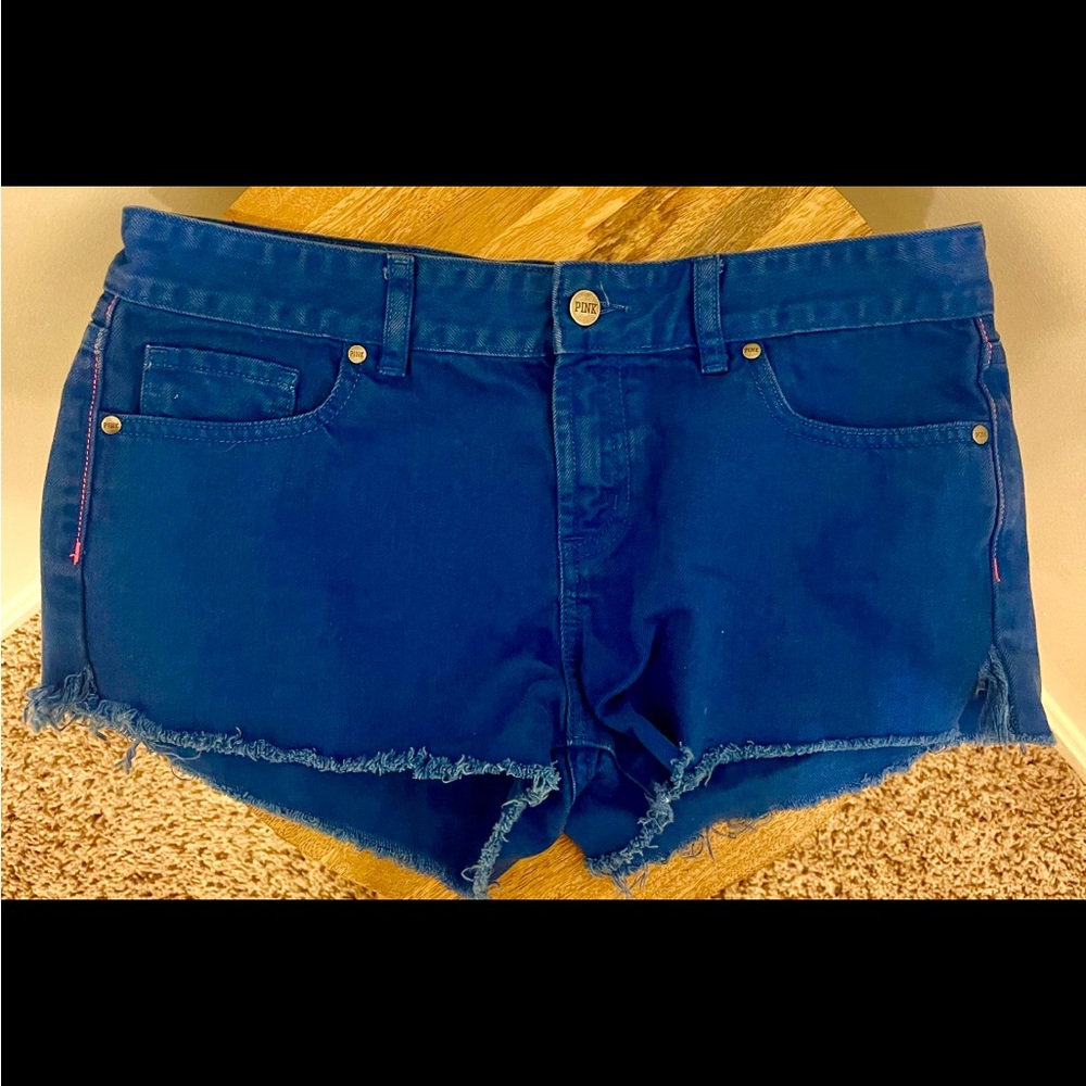 VS PINK blue cut-off shorts |size | 8 | color | ELETRIC BLUE |